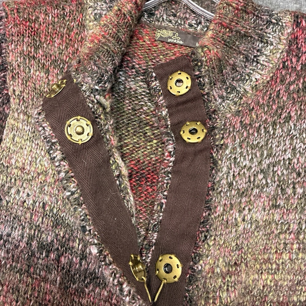 PrAna Amber Duster Snap Up Sweater Cardigan Sz M - Picture 4 of 10